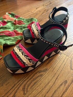 farm rio wedge sandals size 9